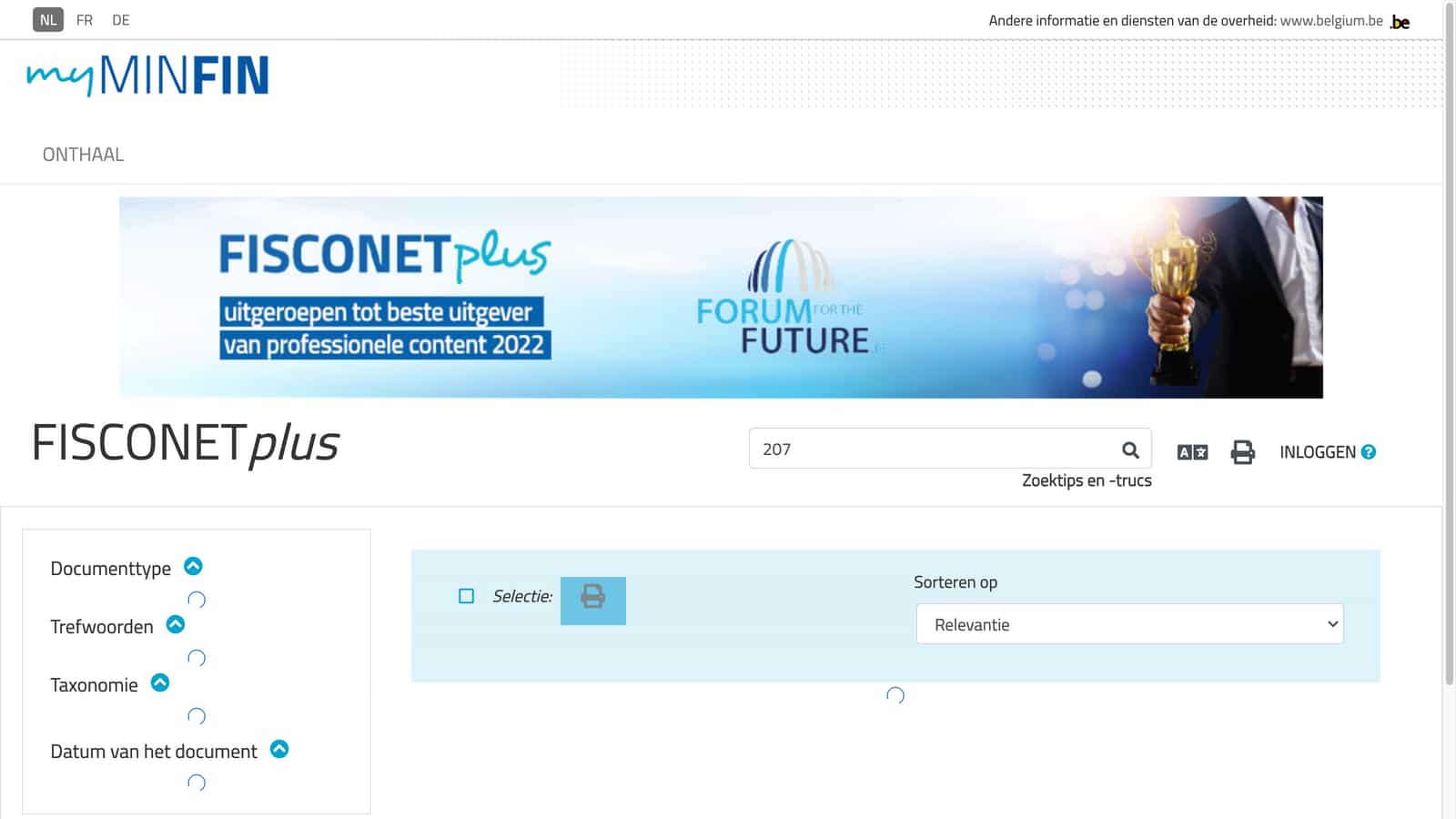 Screenshot van FisconetPlus